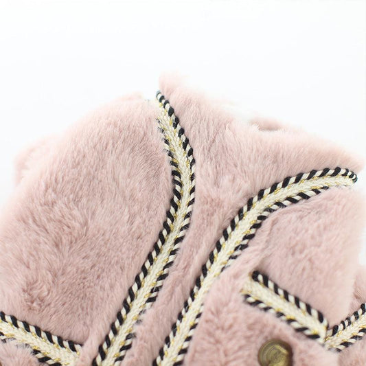 Princess Pet Dog Clothes In Cotton Fabric - Purple Powder/White-0