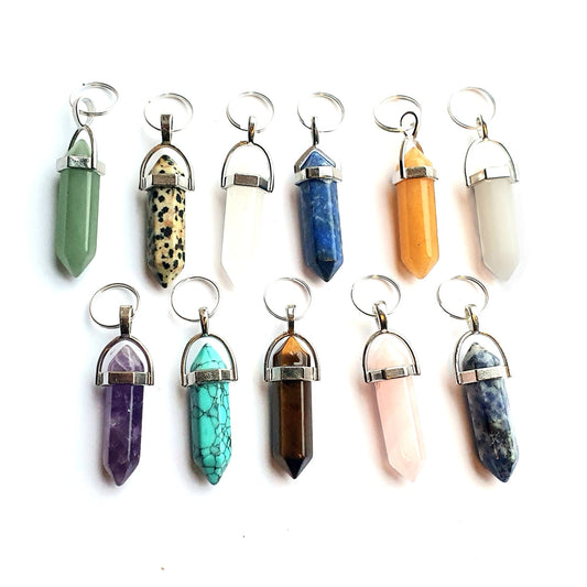 Pointed Crystal Gemstone Pet Dog Charms-10